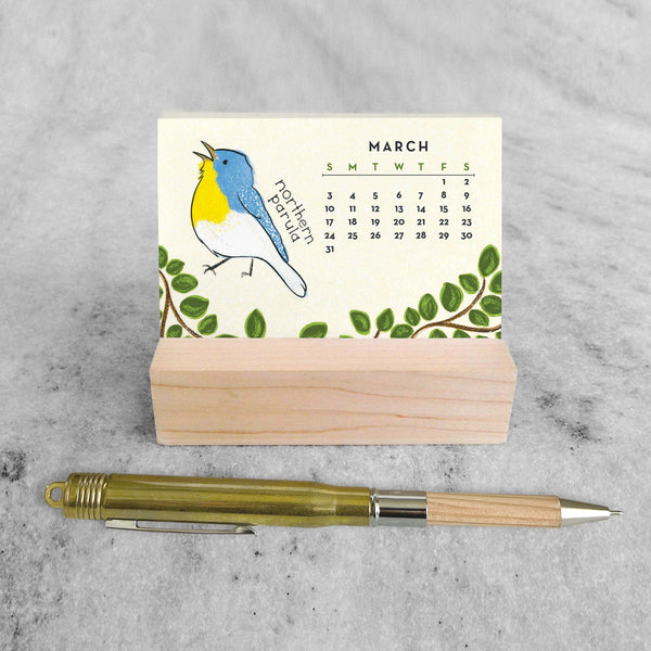 2026 Mini Desk Calendar, Birds