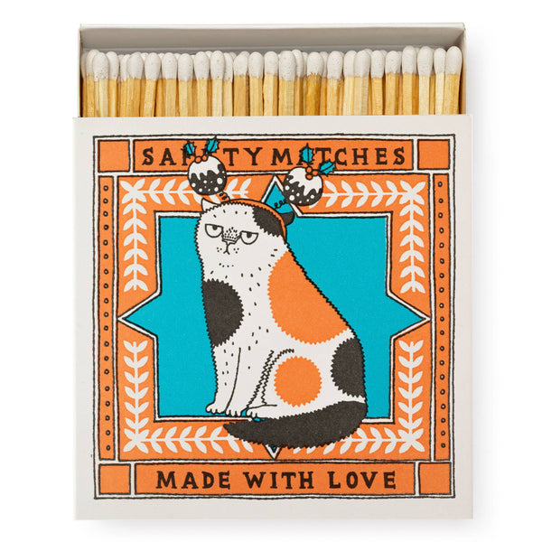 Cat | Square - Christmas Safety Matches🎄