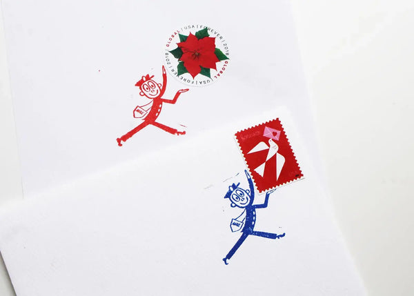 Mr. Zip Holding Stamp Rubber Stamp for Journals & Mail