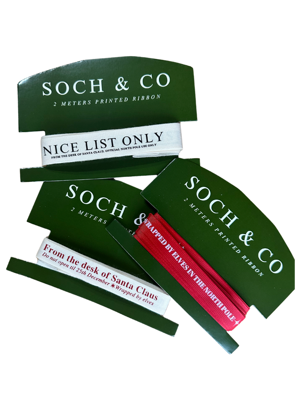Nice list Christmas ribbon