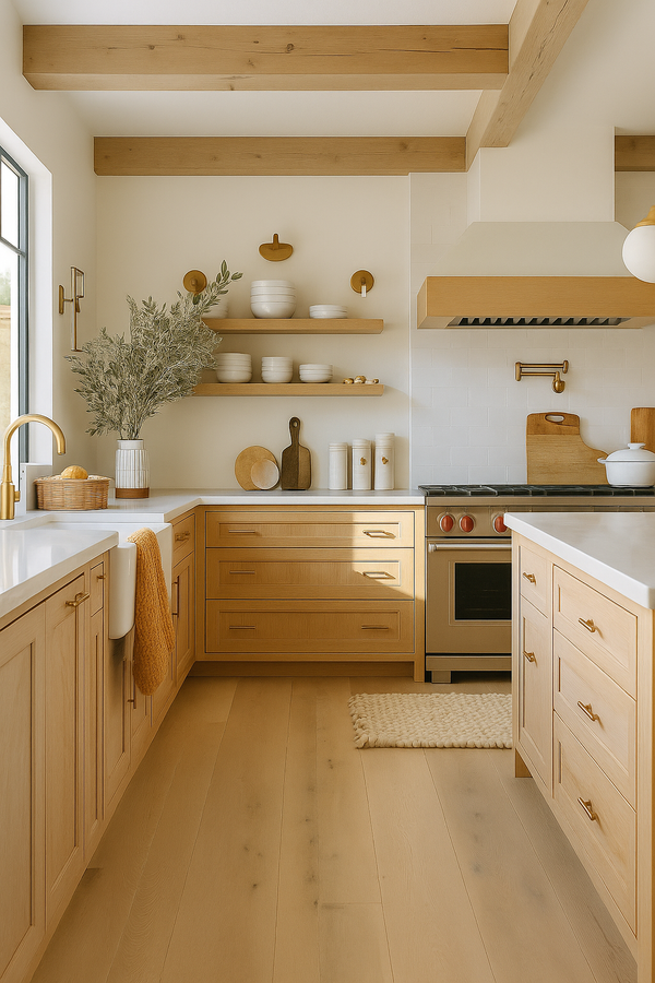 100% Organic Cotton Rustic Waffle Tea/Hand Towel - Lt Rust