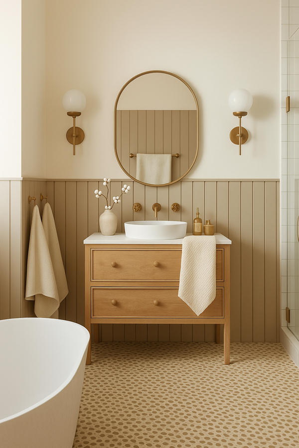 100% Organic Cotton Rustic Waffle Tea/Hand Towel - Cream