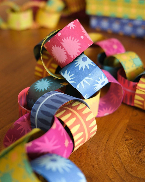BLUE & YELLOW PAPER CHAIN KIT