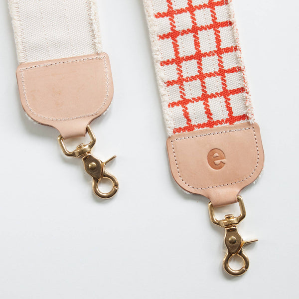Anthro Orange Plaid Bag Strap