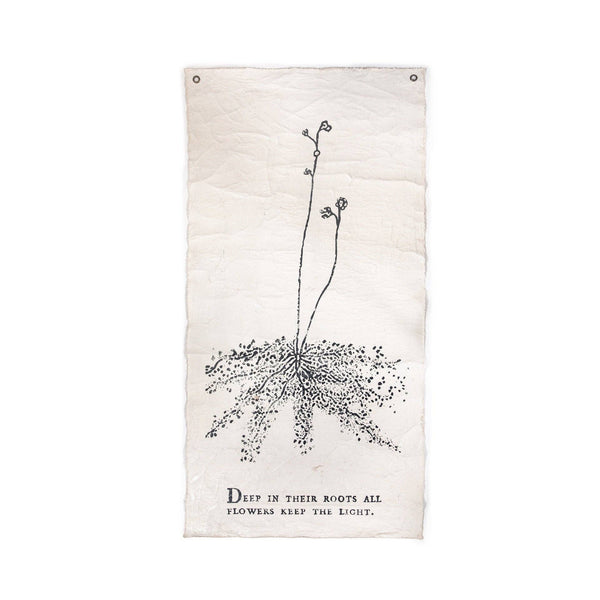 Deep In Their Roots - Botanical Hand Painted Wall Hanging