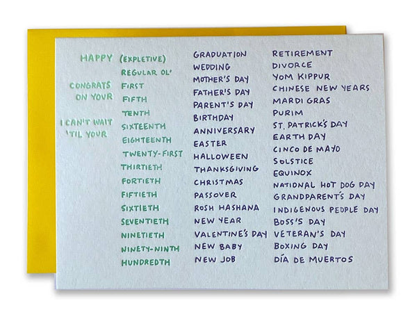 A Card for Every Occasion