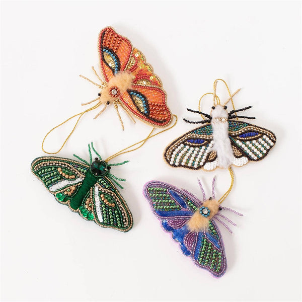 Beaded Moth Ornaments