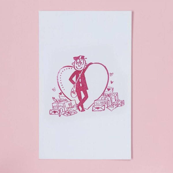 Mr Zip Heart Rubber Stamp for Snail Mail & Crafts