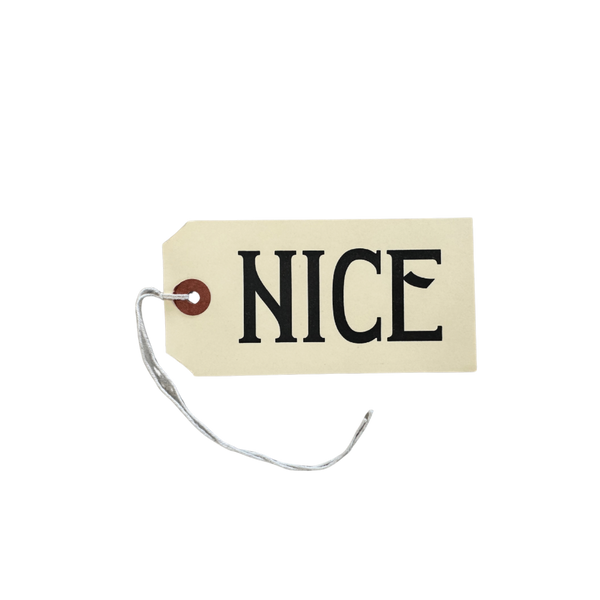 NICE Christmas letterpress gift tags 5pk