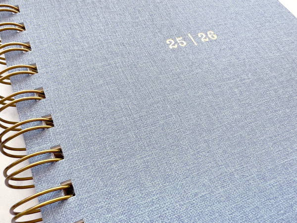 12-Month Planner, Blue Bookcloth