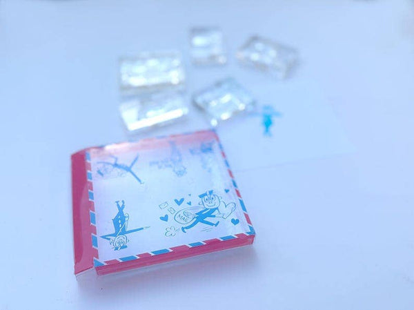 Mr Zip Stamp Set 5 pieces clear acrylic stamps journal decor
