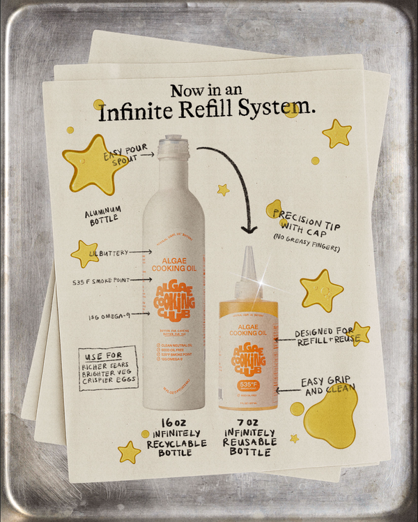 Algae Cooking Oil - 7oz Chef Squeeze (Refill + Reuse)