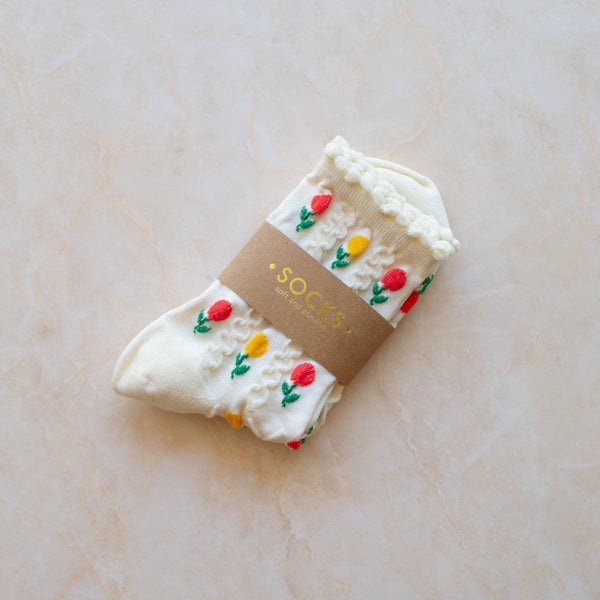 Tulip Flower Casual Socks