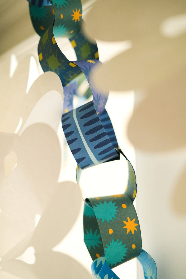 Blue and Yellow Paper Chain Kit