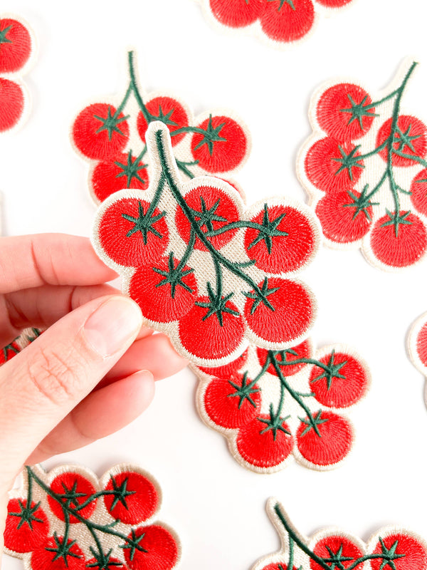 Tomato Vine Embroidered Patch Garden Lover Iron On Patch Hat