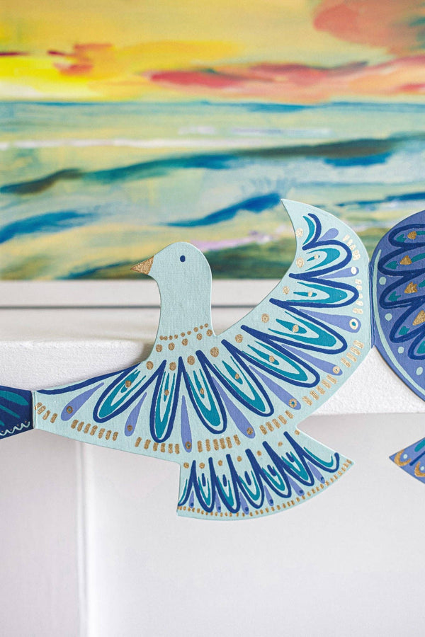 PEACE DOVES CONCERTINA GARLAND