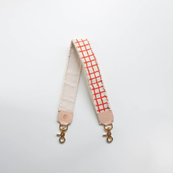 Anthro Orange Plaid Bag Strap