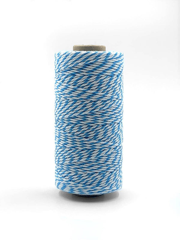 2MM 100% Cotton Turquoise Blue & White Baker's Twine