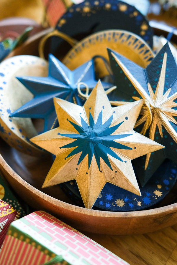 Golden Star Screen-Printed Board Decoration