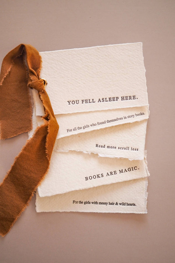 Letter press book mark