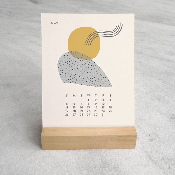 2026 Desk Calendar, Abstract