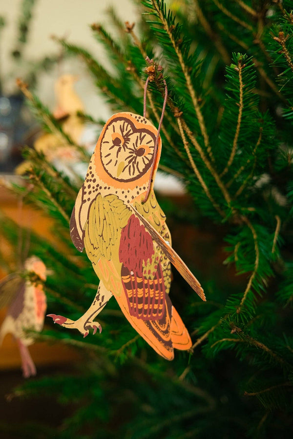 WINTER BIRDS PAPER ORNAMENTS