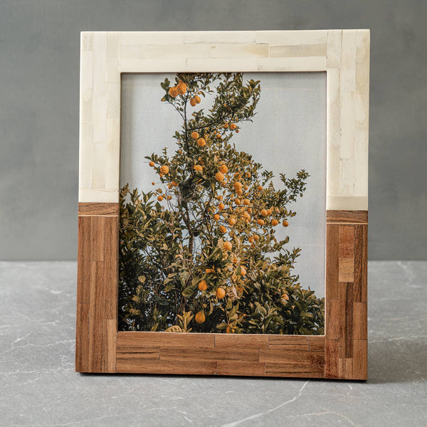 LG Split Wood & White Bone Frame