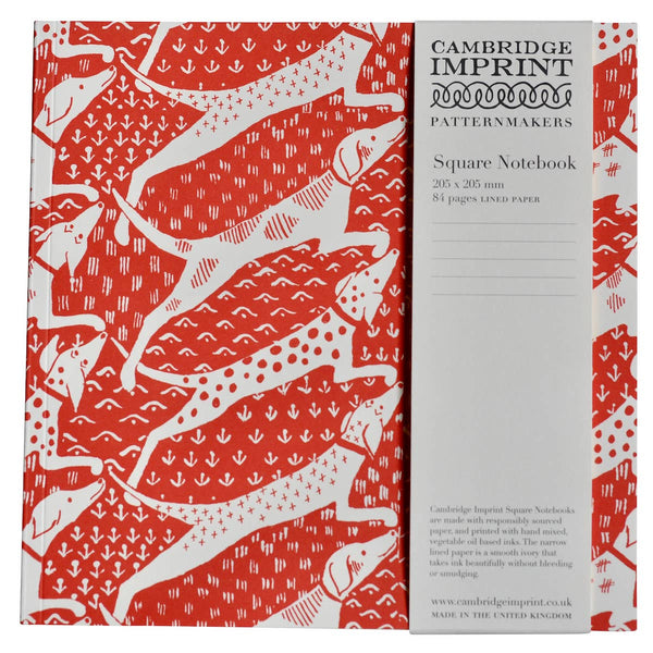 Square Notebook with Lined Paper in Dogs