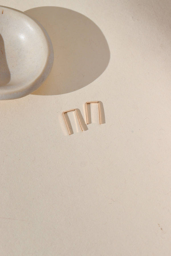 Mini Staples in 14k Gold Fill or Sterling Silver 