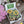 Keyring Flower Press - Greens & Yellows
