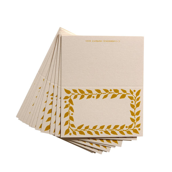 Pack of Twelve Mustard Place Cards
