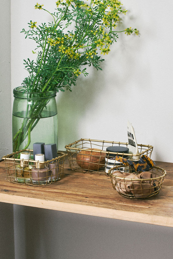 Iron Wire Basket Rectangle (S)