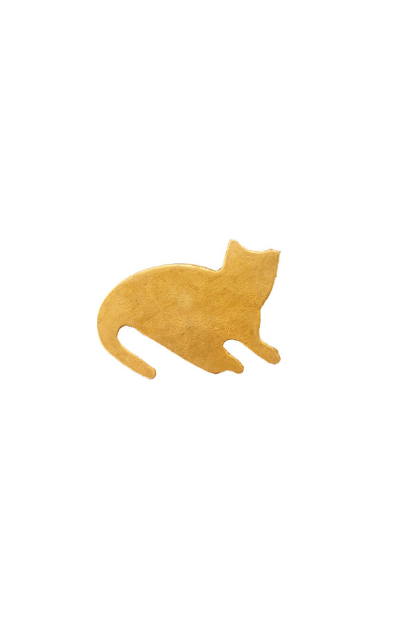 Cat Brass Broach Trixie
