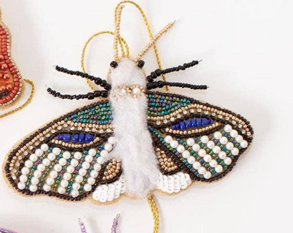 Beaded Moth Ornaments