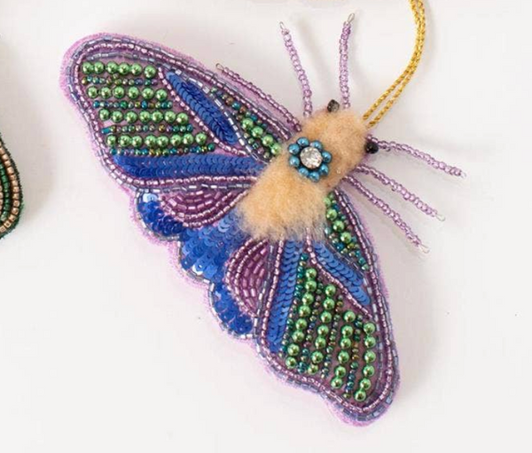 Beaded Moth Ornaments