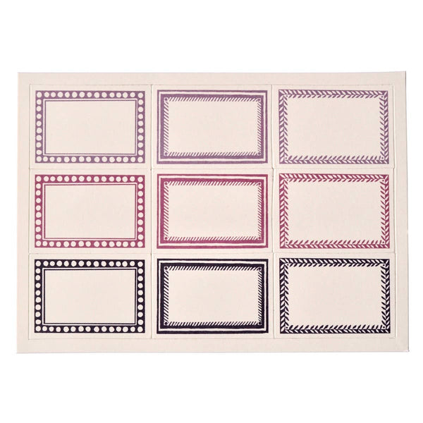 Packet of 18 Small Self-Adhesive Labels in Purple