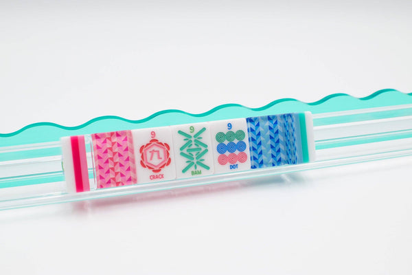 Crystal Prism Blue | Mahjong with Bold Angles and Vibrant Vibes | 1.25" x 0.9" x 0.7"