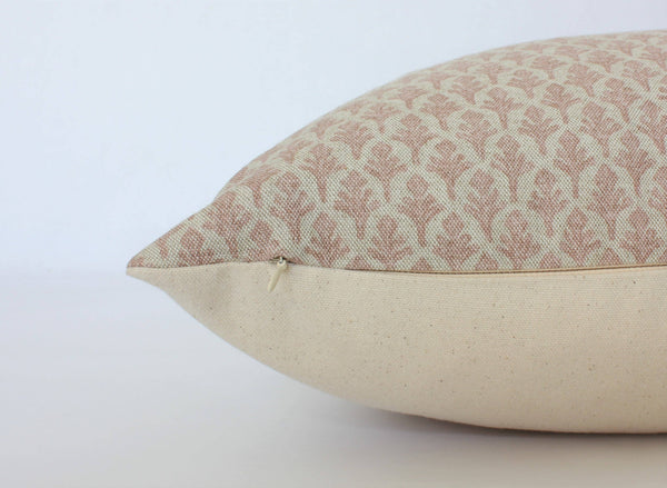 Neutral Floral Pillow Cover, Blush Pillow Cover | Lotus
