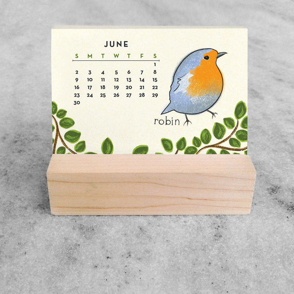 2026 Mini Desk Calendar, Birds