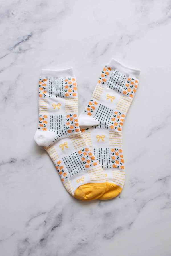 Remi Ribbon & Floral Casual Socks