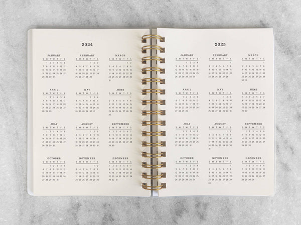12-Month Planner, Blue Bookcloth