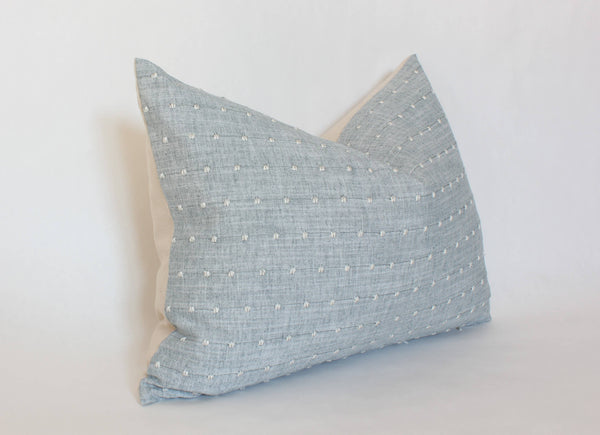 Blue Dot Textured Pillow