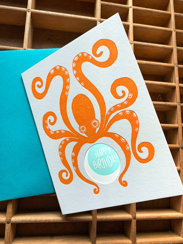 Birthday octopus card