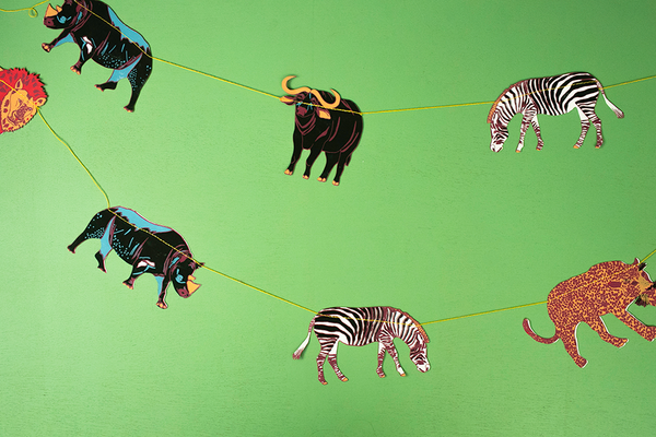 SAFARI ANIMALS SEWN GARLAND