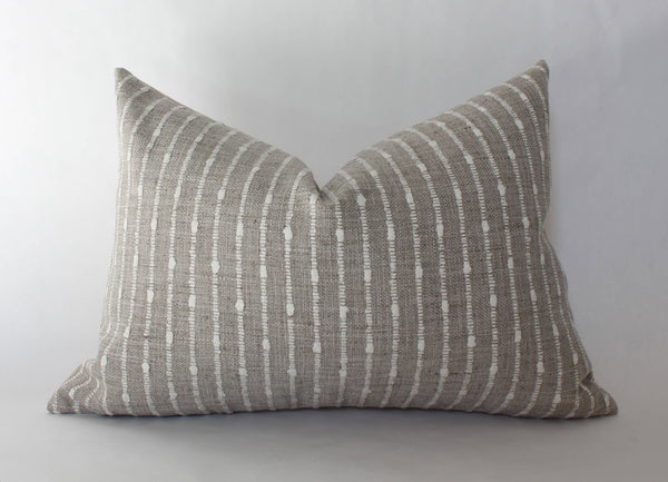 Cream Pillow, Neutral Striped | Perin