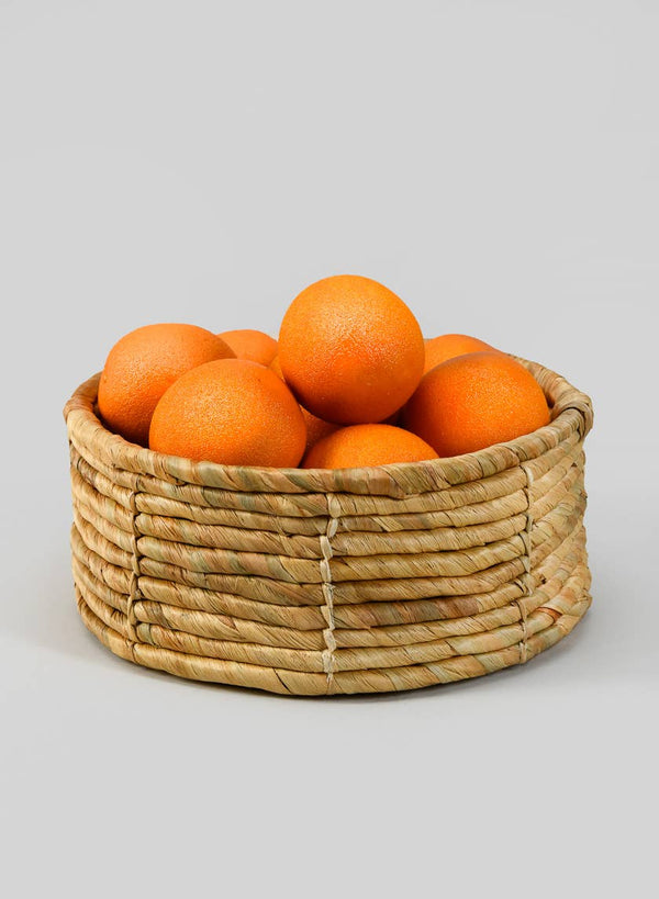 11.75in Wide Malacca Water Hyacinth Basket (Close-out Sale)