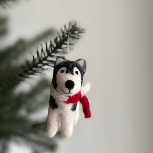Felt Ornament - 2025 Husky