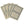 Packet of 10 Large Self-Adhesive Labels with Bright Blue Border