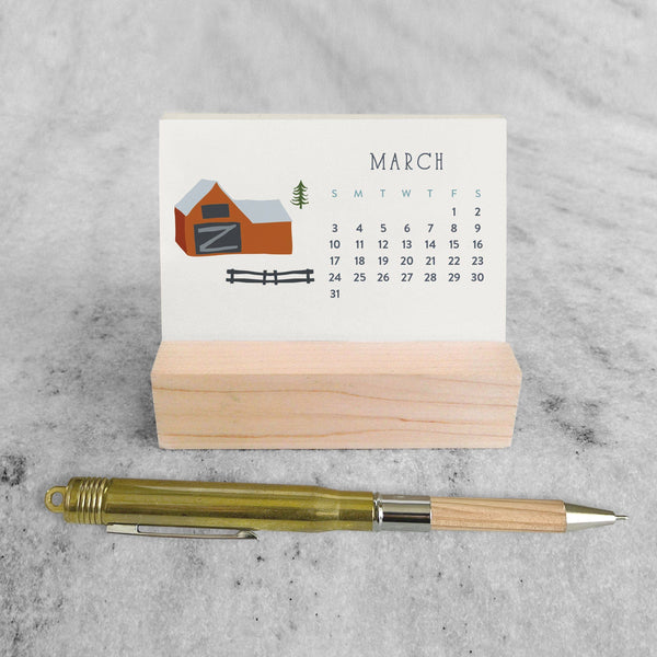2026 Mini Desk Calendar, Village