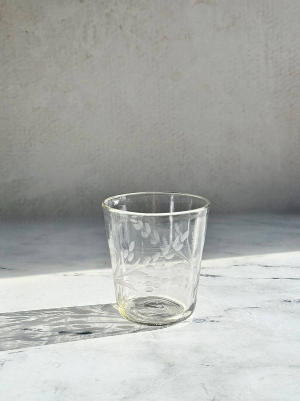 Hand-etched Conical Tumbler